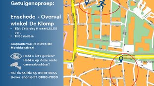 Politie doet onderzoek naar overval in winkel aan De Klomp en vraagt om beeldmateriaal