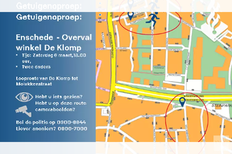 Politie doet onderzoek naar overval in winkel aan De Klomp en vraagt om beeldmateriaal