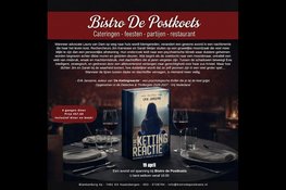 Thrilleravond bij Bistro De Postkoets m.b.t. het boek "De Kettingreactie"